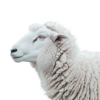 Sheep on transparent background png