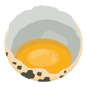 Minimalist illustration of a sunny side up egg vector