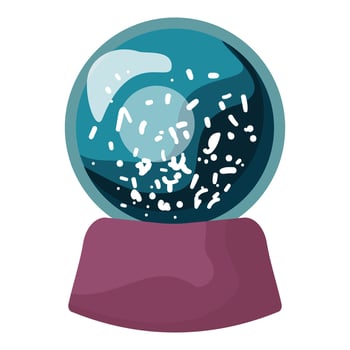 Crystal ball illustration on white background vector