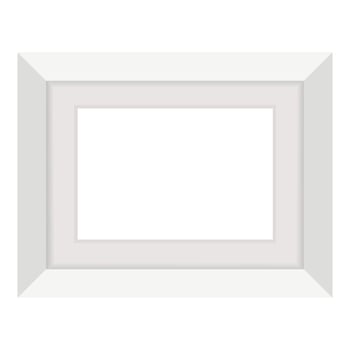Blank picture frame on a white background vector