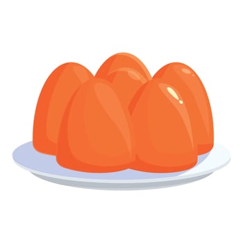 Fresh mandarin oranges on plate illustration vector