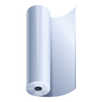 Rolled metal sheet isolated on white vector