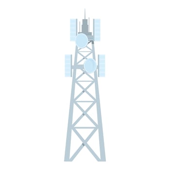 Flat design isolated communication tower icon vector