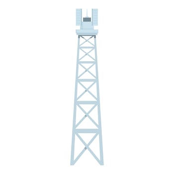 Modern cellular tower isolated on white vector
