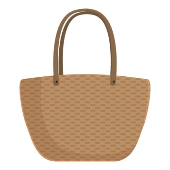 Stylish designer tote bag isolated on white vector