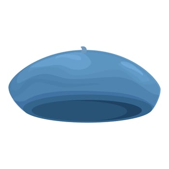 Blue beret flat design illustration vector