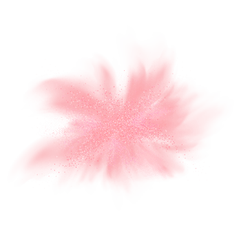 Pink powder dust with glittering shimmering swirls, shiny glitter design. Magical motion, sparkling lines on a black background. png