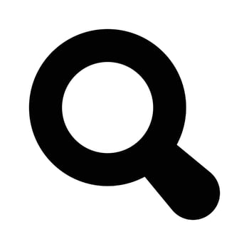 Medical sign inside magnifier denoting icon of medical research vector