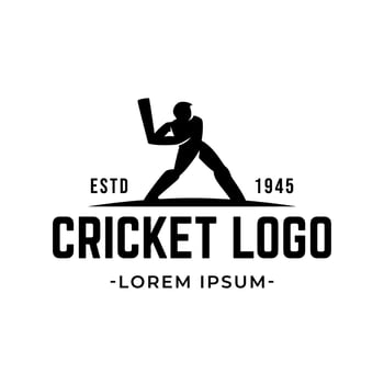 Cricket Logo or football club sign Badge. vector