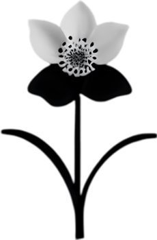 Minimalist cute flower icon. Flower clipart. AI-Generated. png