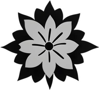 Minimalist cute flower icon. Flower clipart. AI-Generated. png