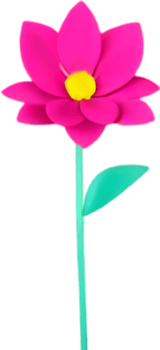 Minimalist cute flower icon. Flower clipart. AI-Generated. png