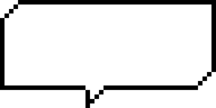 8bit retro game pixel speech bubble balloon icon sticker memo keyword planner text box banner png