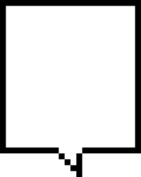 8bit retro game pixel speech bubble balloon icon sticker memo keyword planner text box banner png