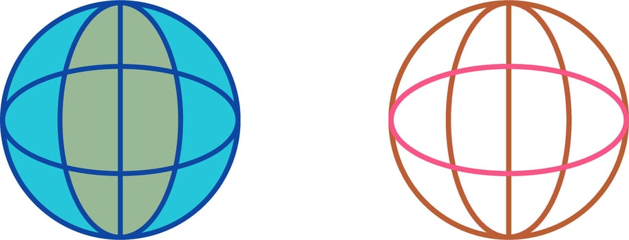 Unique Globe Icon Design vector