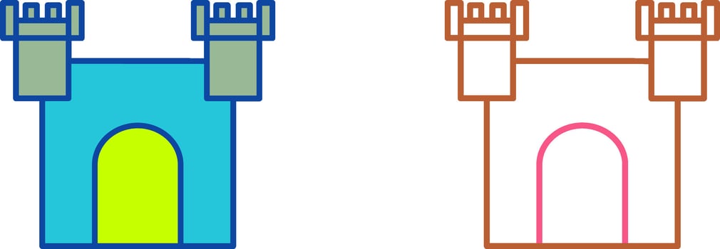 Unique Castle Icon Design vector