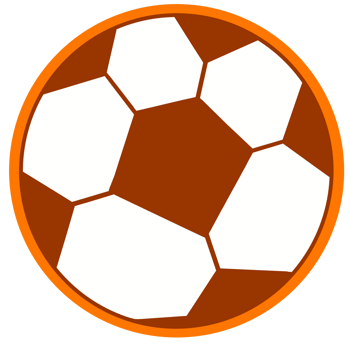 Soccer ball, ball icon, football sport drawing for stadium isolated.Element illustration png