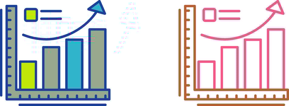 Growth Chart Icon Design vector