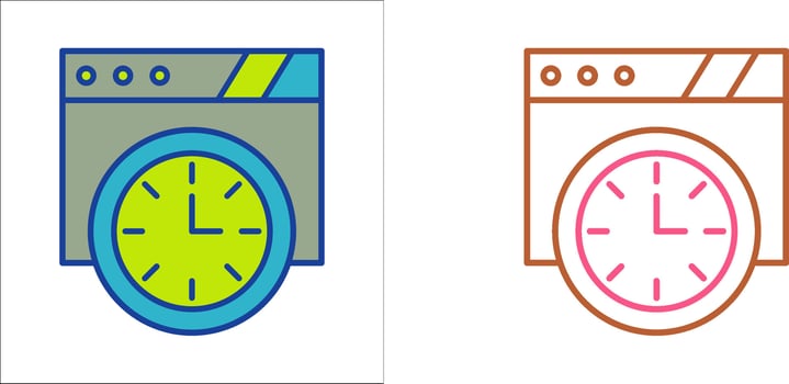 Wall Clock Icon Design vector