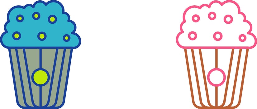 Pop corn Icon Design vector