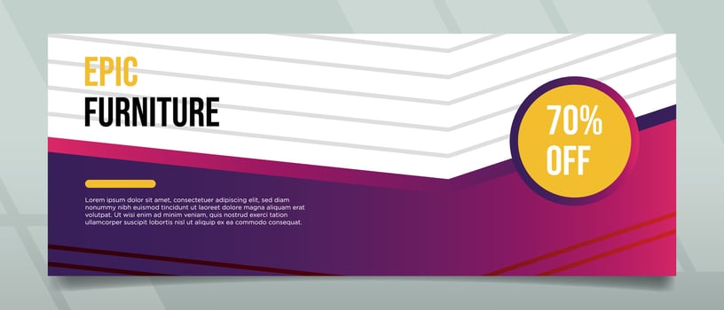 Creative and Simple Modern Style Banner Design vector