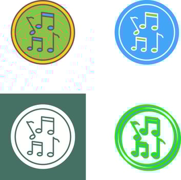 Musical Notes Icon Design vector