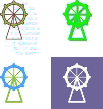 Ferris Wheel Icon Design vector