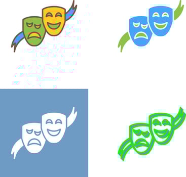 Theater Masks Icon Design vector