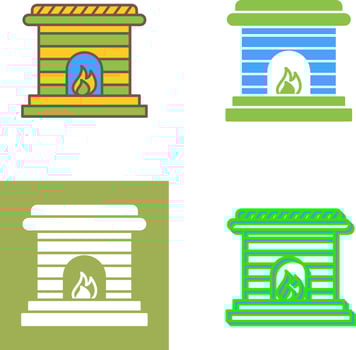 Fireplace Icon Design vector