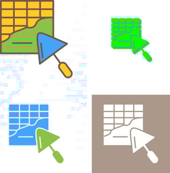 Plastering Icon Design vector