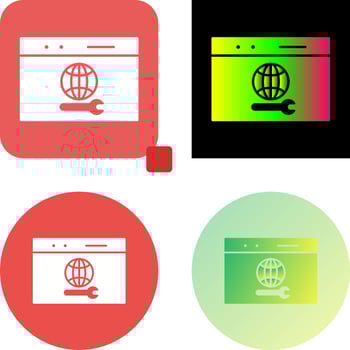 Unique Web Support Icon Design vector