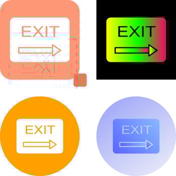 Unique Exit Icon Design vector
