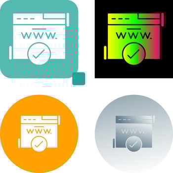 Domain Icon Design vector