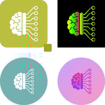 Machine Learning Icon Design vector
