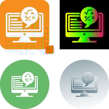 Maths Icon Design vector