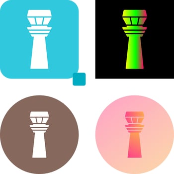 Control Tower Icon Design vector