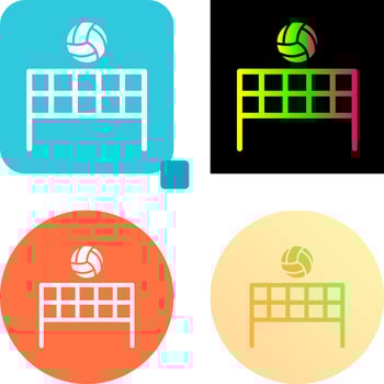 Beach Volleyball Icon Design vector