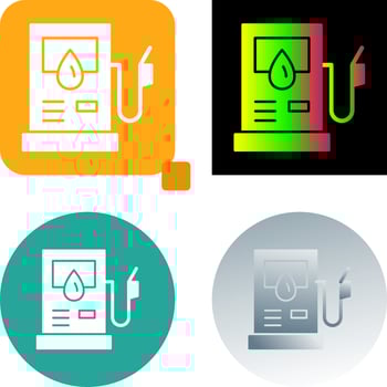 Petrol Pump Icon Design vector
