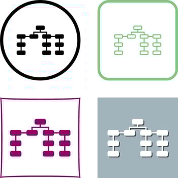 Unique Seo Structure Icon Design vector