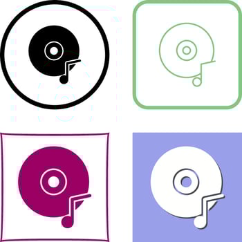 Music CD Icon Design vector