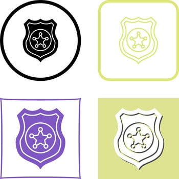 Police shield Icon Design vector