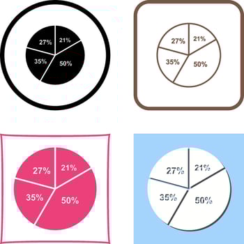 Pie Chart Icon Design vector