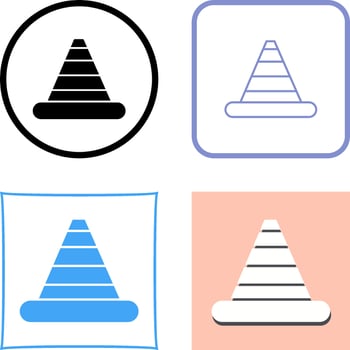Traffic Cone Icon Design vector