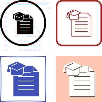 Degree Icon Design vector