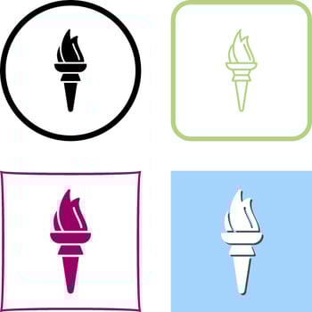 Torch Icon Design vector