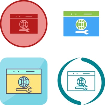 Unique Web Support Icon Design vector