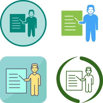 Unique Male Presenter Icon Design vector