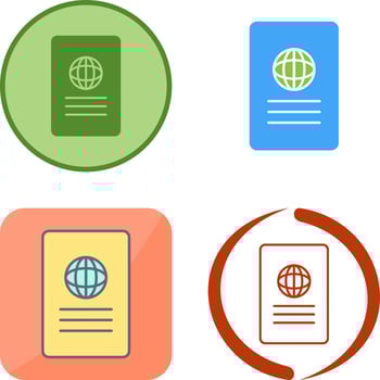 Unique Global Report Icon Design vector
