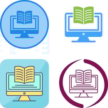 Digital Learning Icon Design vector
