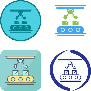 Coneyor Icon Design vector